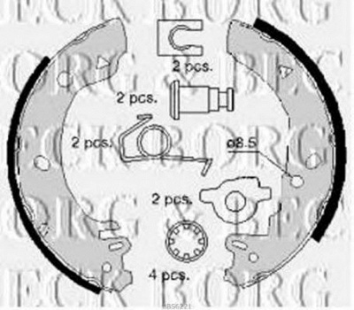 BORG & BECK bbs6221 -  Комплект тормозных колодок